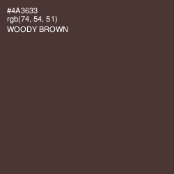 #4A3633 - Woody Brown Color Image